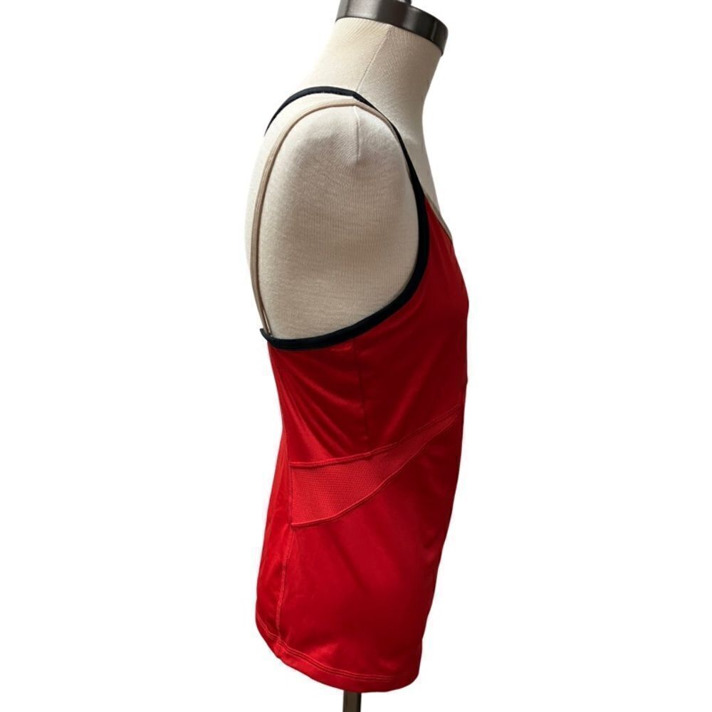 K-SWISS Activewear Tennis Tank Women’s SZ Small Red Criss-cross Back Bra Shelf - Picture 6 of 11